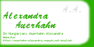 alexandra auerhahn business card